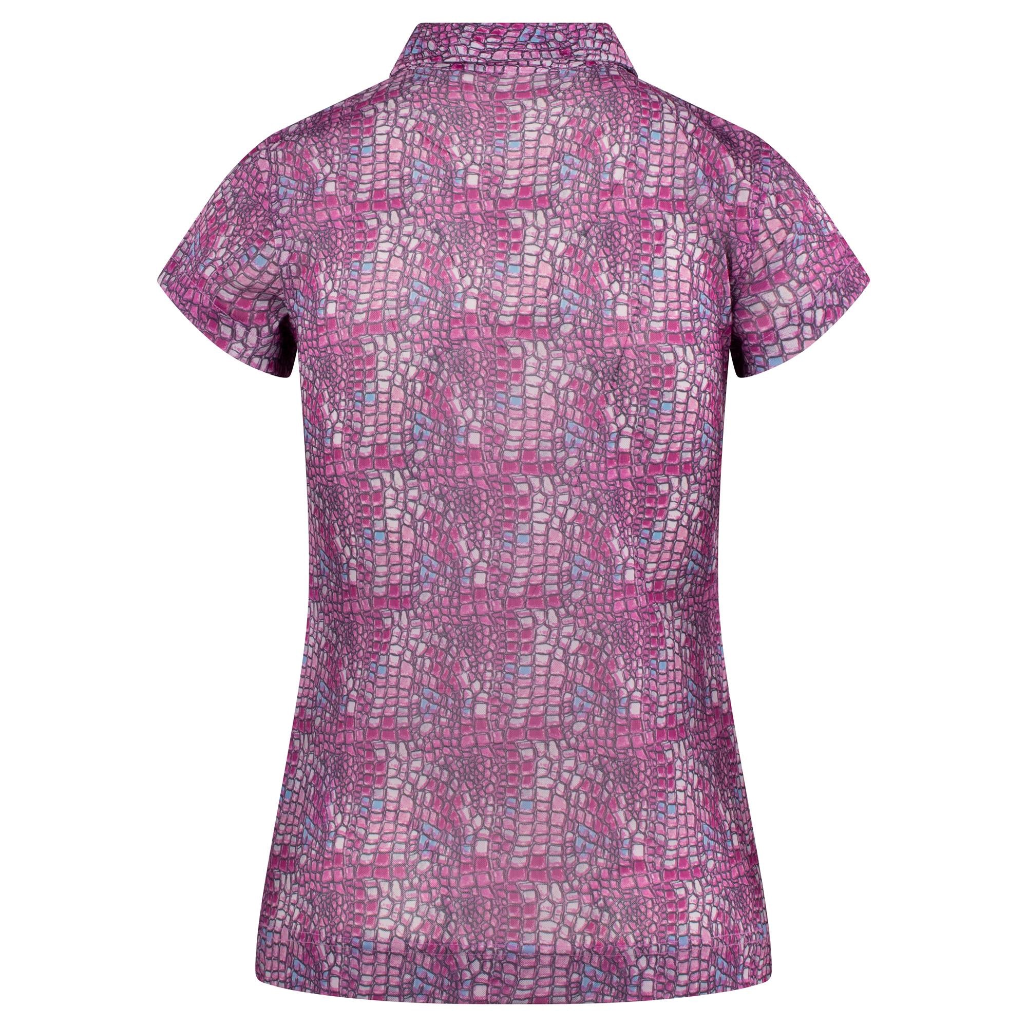 Daily Sports Court Mesh Ladies Golf Polo Shirt Pink